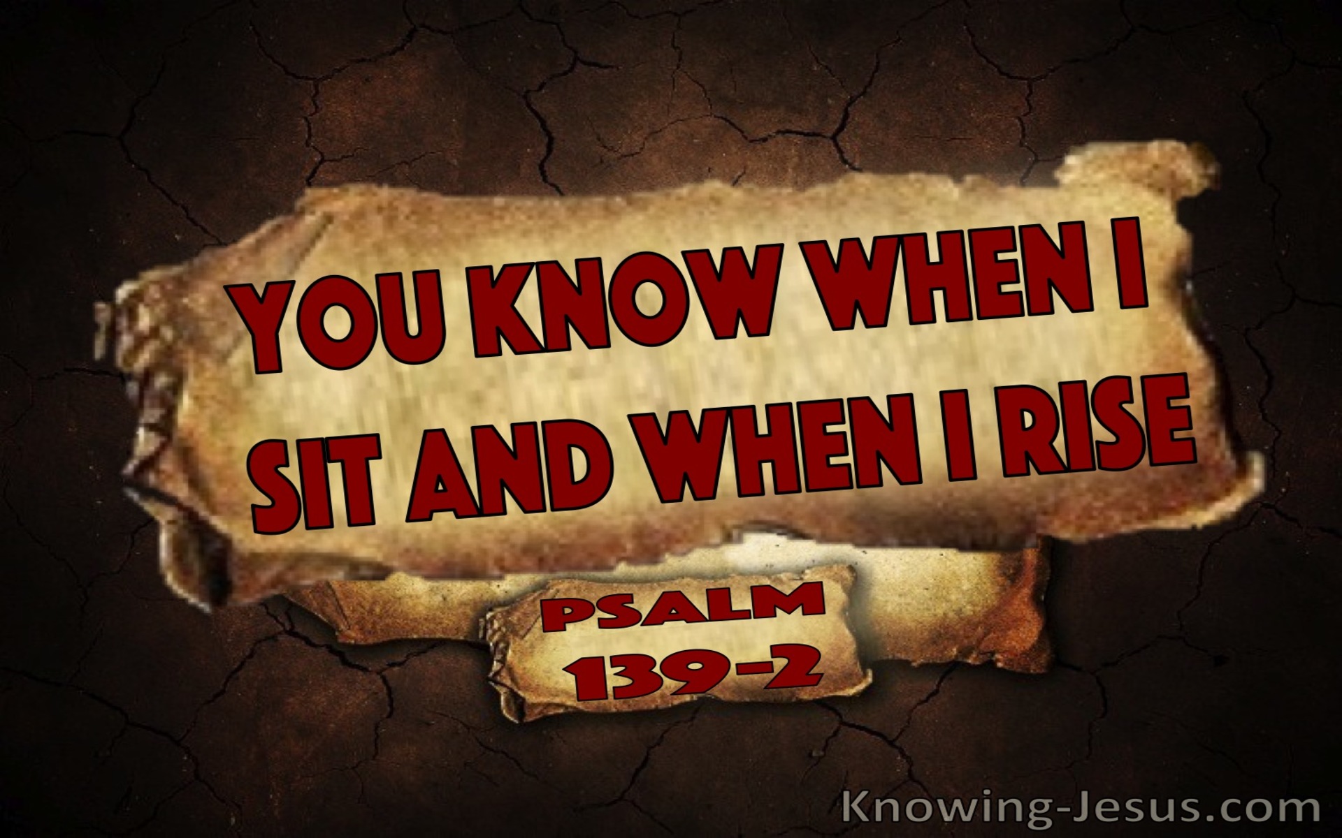 Psalm 139:2 You Know Me (red)